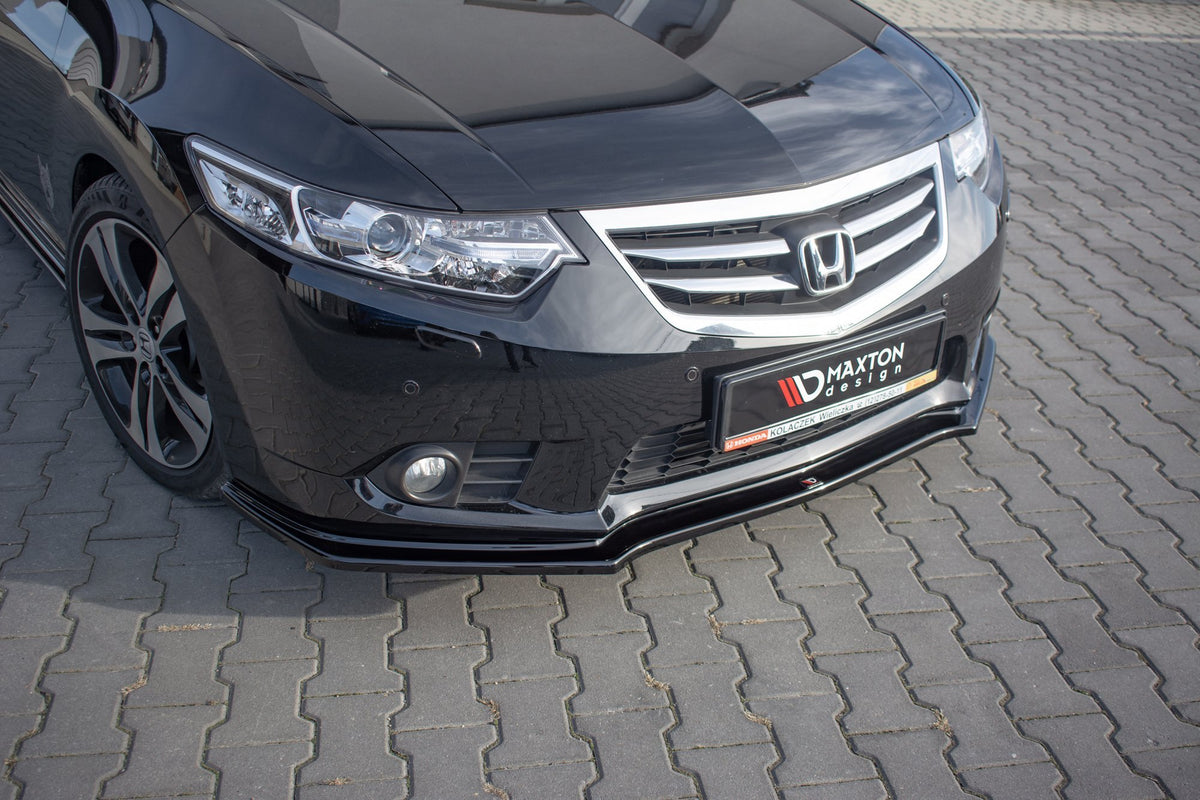 Street+ Spoilerlippe Front Ansatz passend für Honda Accord VIII (CU Series) Facelift schwarz Hochglanz – Ansicht 5