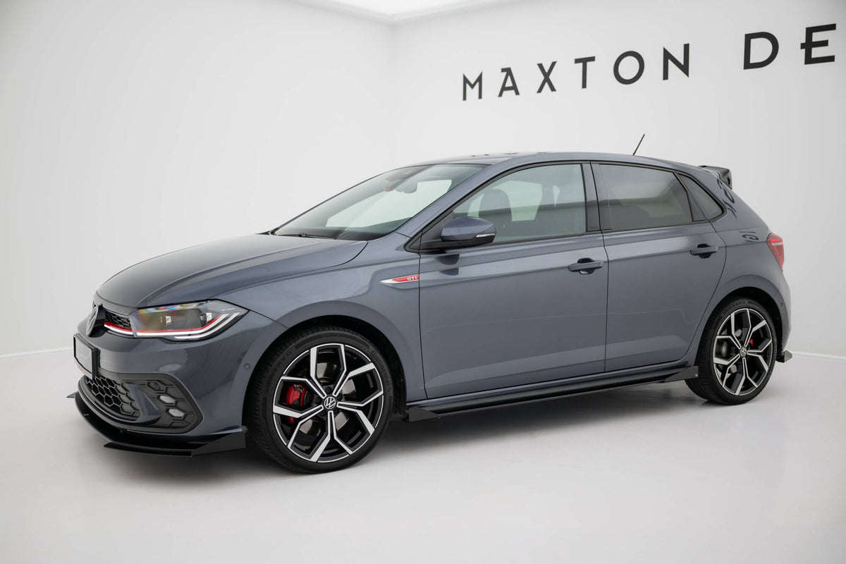 Seitenschweller Flaps passend für VW Polo GTI Mk6 Facelift schwarz Hochglanz – Ansicht 1