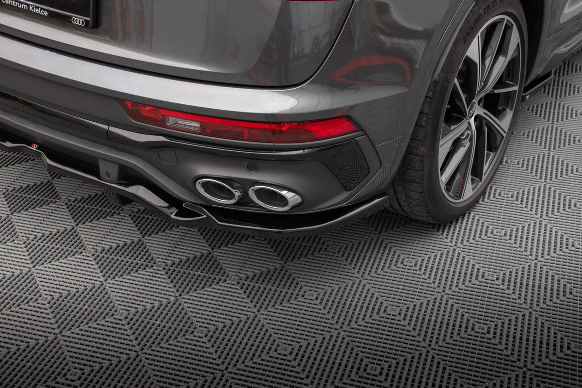 Street+ Mittlerer Diffusor RACE passend für Audi SQ5 / Q5 S-Line Sportback Mk2 Facelift schwarz Hochglanz – Ansicht 3