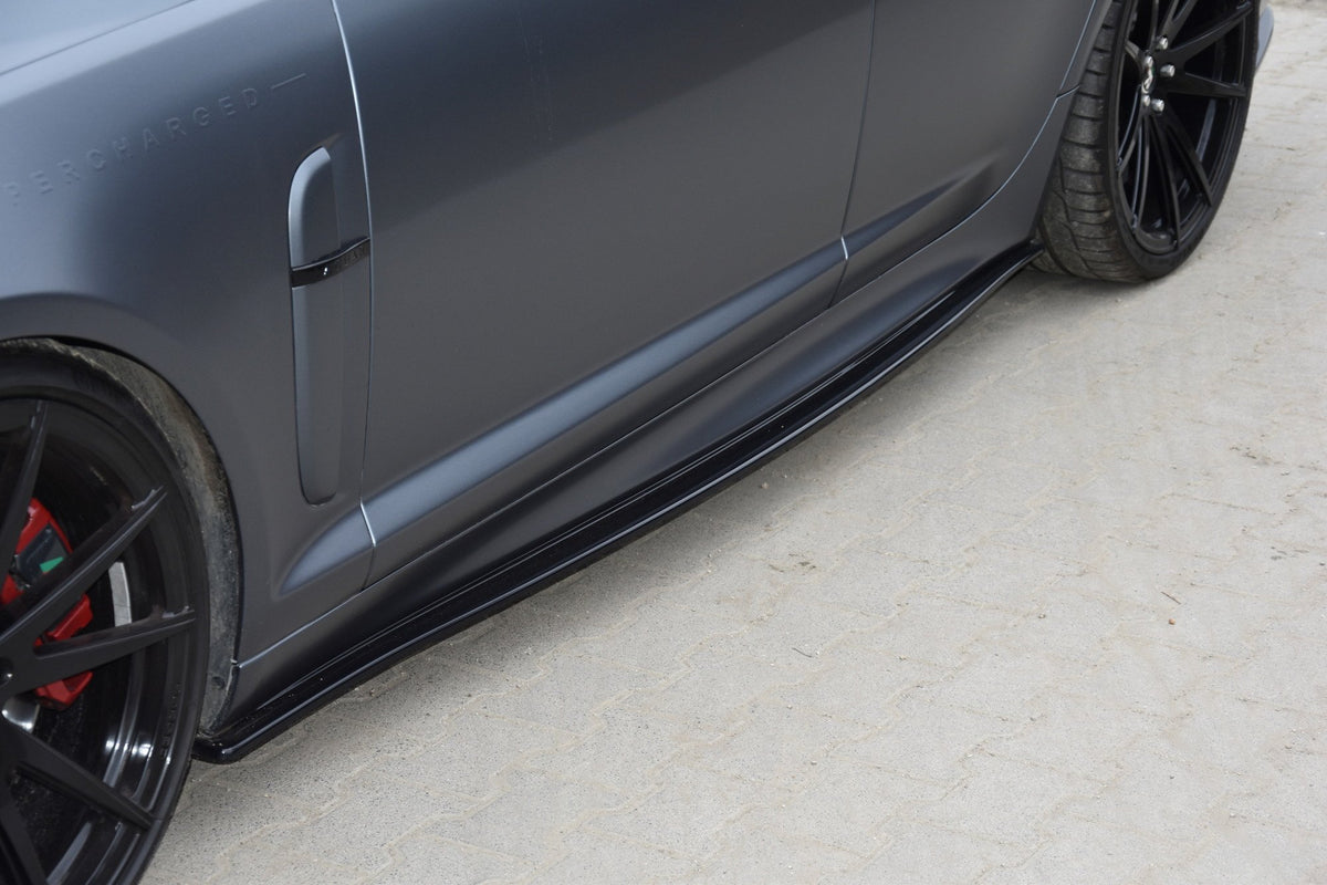Street+ Seitenschweller Leisten passend für Jaguar XF- R Mk1 schwarz Hochglanz – Ansicht 3