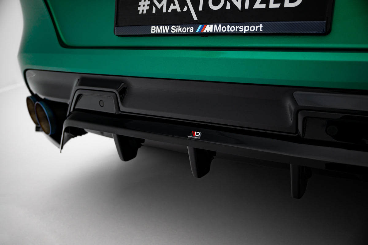 Street+ Mittlerer Diffusor RACE passend für BMW X6 M F96 Facelift schwarz Hochglanz – Ansicht 3