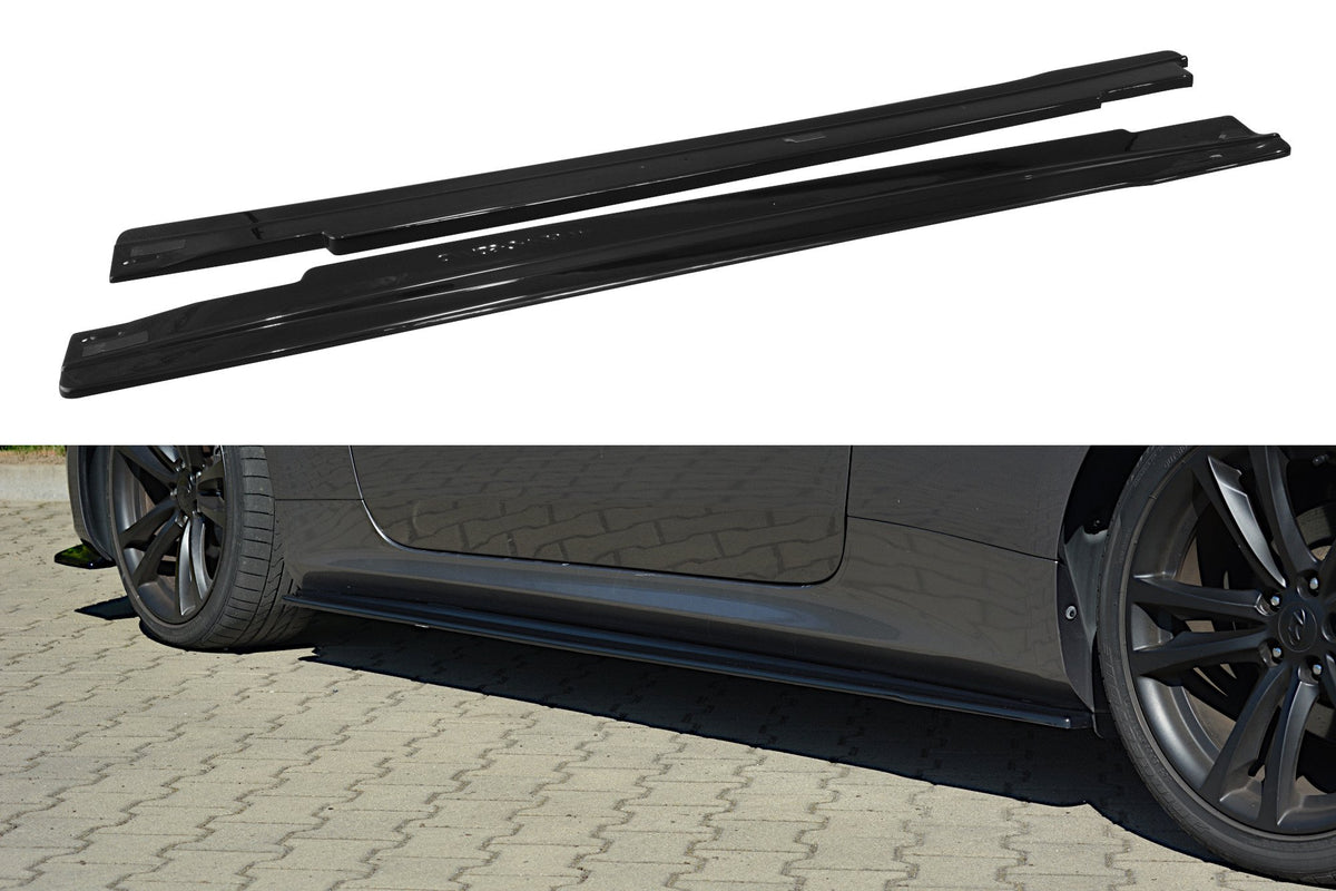 Street+ Seitenschweller Leisten passend für Hyundai Genesis Coupe Mk1 schwarz Hochglanz – Ansicht 2