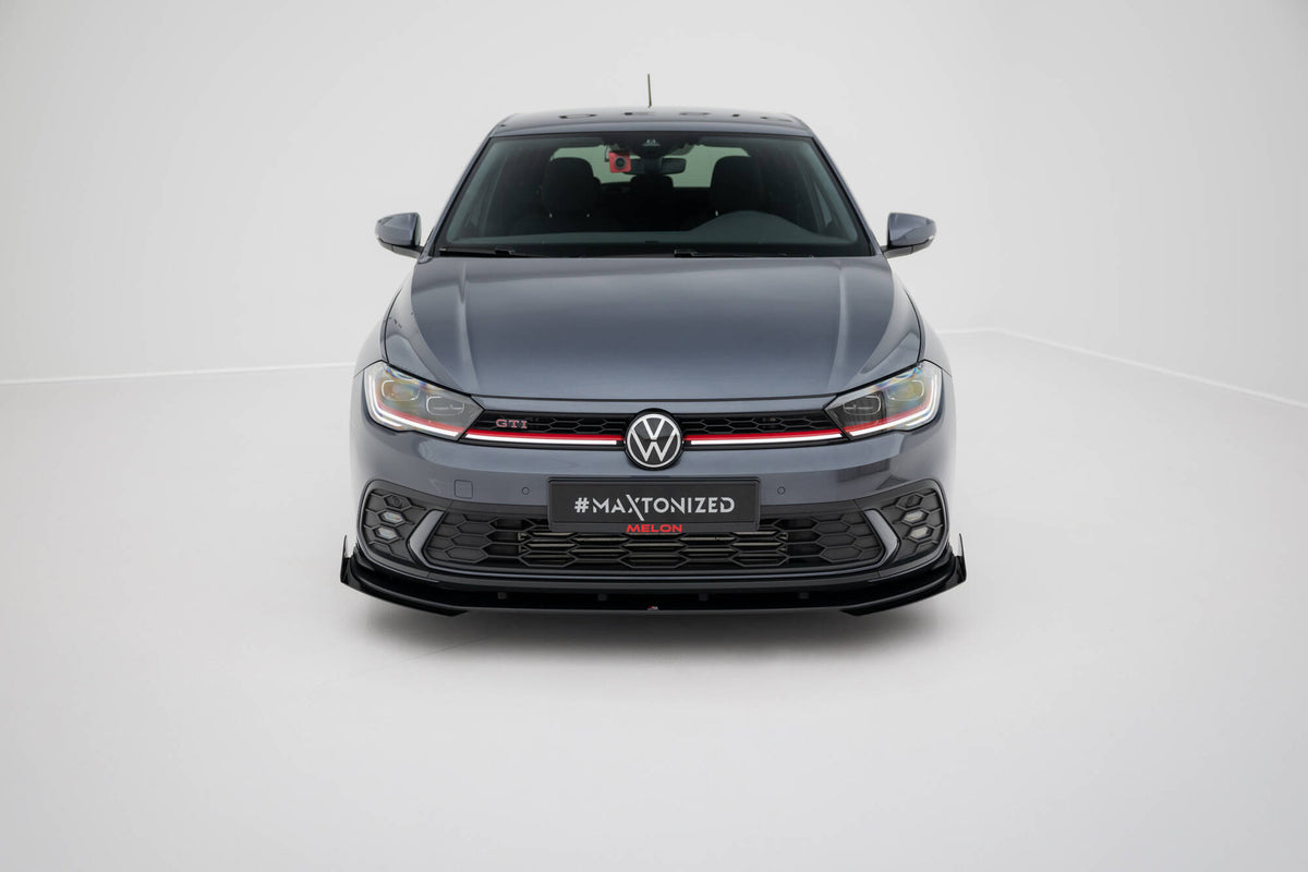 Street Pro Street+ Spoilerlippe Front Ansatz passend für + Flaps passend für VW Golf GTI / GTE / R-Line Mk8 Facelift schwarz Hochglanz – Ansicht 1