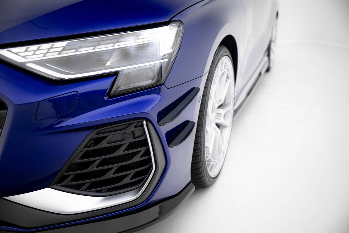 Stoßstangen Flaps Wings vorne Canards passend für Audi A3 S-Line Limousine / S3 Limousine 8Y Facelift – Ansicht 3