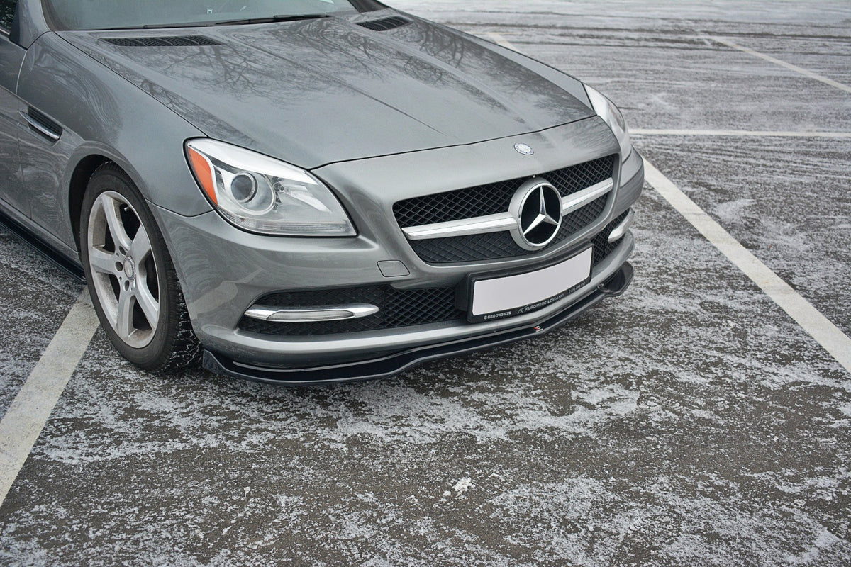 Street+ Spoilerlippe Front Ansatz V.1 passend für Mercedes SLK R172  schwarz Hochglanz – Ansicht 3