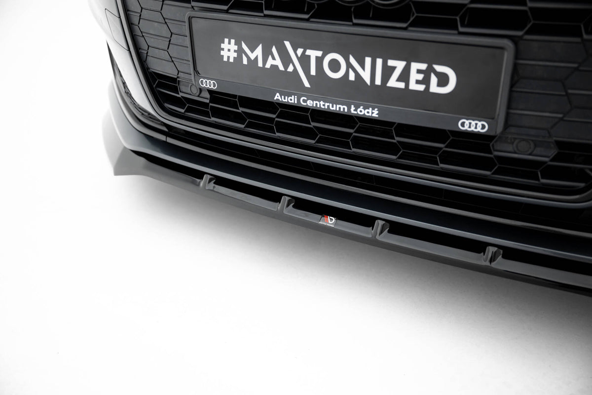 Street+ Spoilerlippe Front Ansatz passend für V.2 Audi A5 F5 Facelift schwarz Hochglanz – Ansicht 3