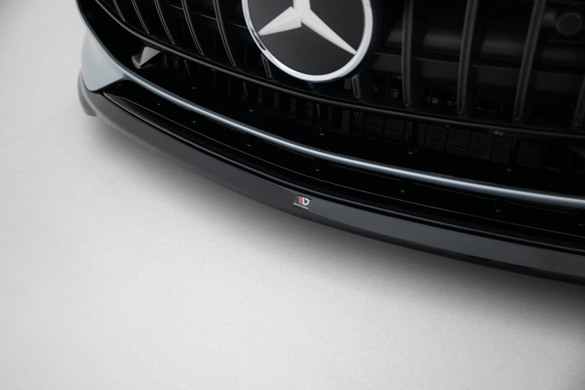 Street+ Spoilerlippe Front Ansatz V.1 passend für Mercedes-AMG GT 63 / 55 / 63 S E Performance C192 schwarz Hochglanz – Ansicht 3