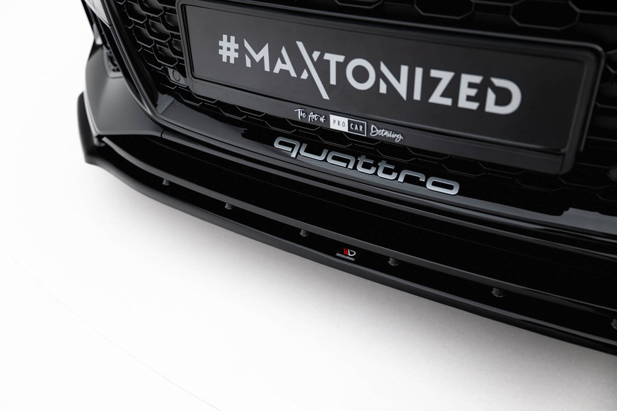 Street+ Spoilerlippe Front Ansatz V.1 passend für Audi RS5 Coupe / Sportback F5 schwarz Hochglanz – Ansicht 3
