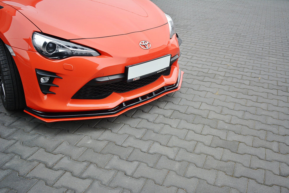 Street+ Spoilerlippe Front Ansatz V.4 passend für Toyota GT86 Facelift  schwarz Hochglanz – Ansicht 3