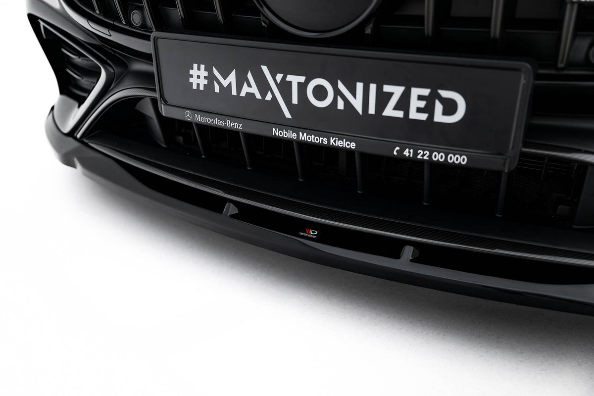 Street+ Spoilerlippe Front Ansatz V.2 passend für Mercedes-AMG CLE 53 C236 schwarz Hochglanz – Ansicht 4