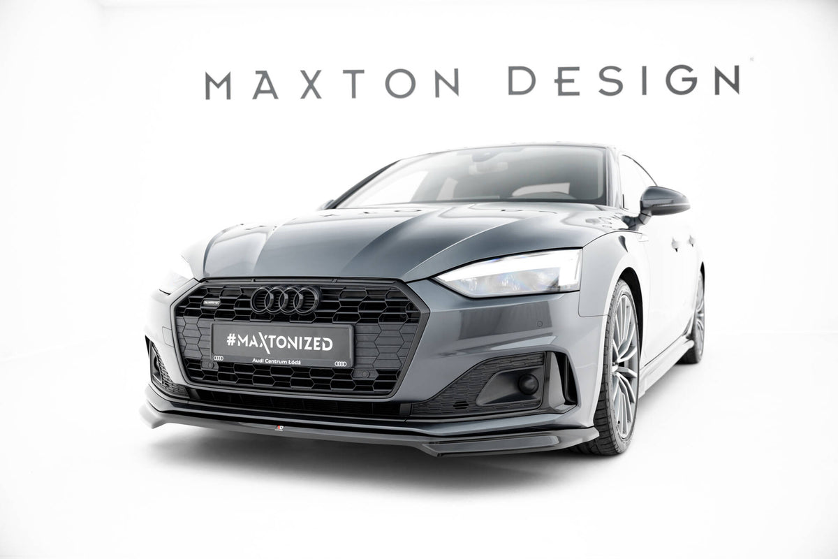 Street+ Spoilerlippe Front Ansatz passend für V.2 Audi A5 F5 Facelift schwarz Hochglanz – Ansicht 4