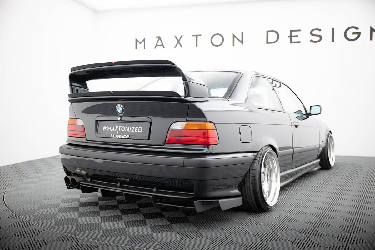 OBERER Heckspoiler Lippe BMW M3 / 3 M-Paket E36 Coupe GT Klasse schwarz Hochglanz – Ansicht 3