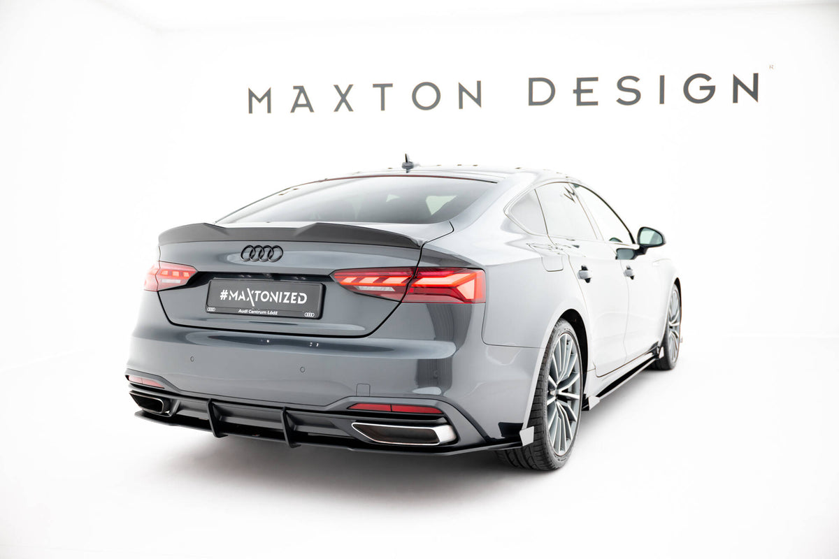 Street Pro Heckschürze + Flaps passend für Audi A5 F5 Facelift schwarz Hochglanz – Ansicht 1