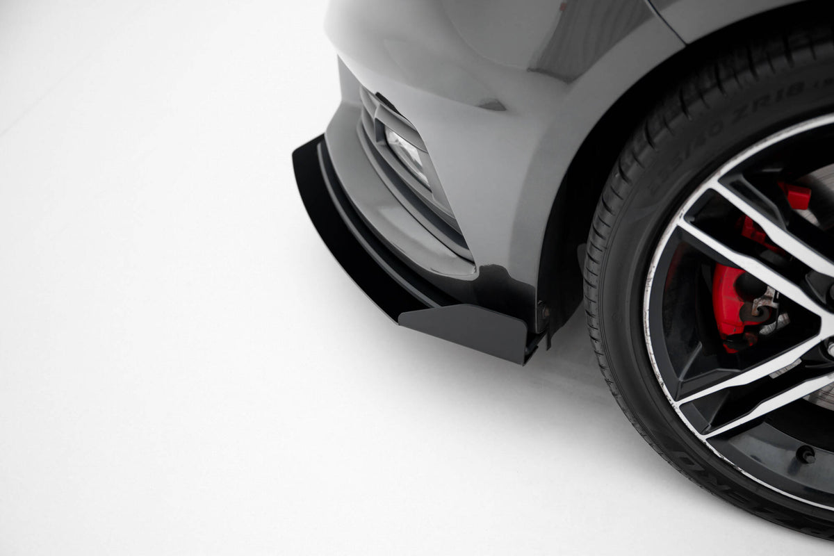 Front Stoßstange Flaps passend für Ford Focus ST Mk3 Facelift schwarz Hochglanz – Ansicht 5