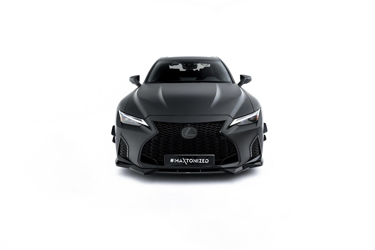 Street+ Spoilerlippe Front Ansatz V.2 passend für Lexus IS 500 Mk3 Facelift 2 (XE30) schwarz Hochglanz – Ansicht 5