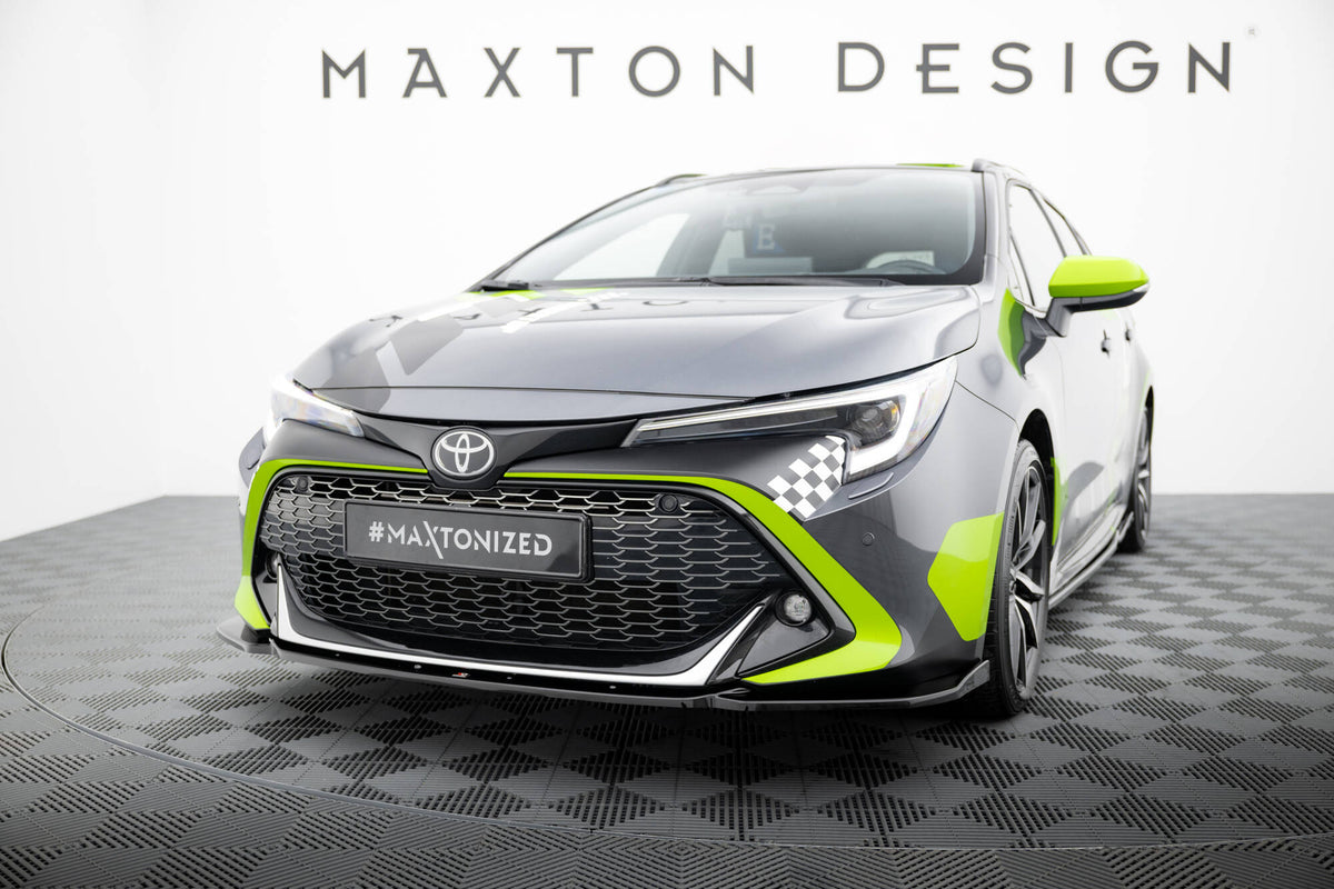 Street+ Spoilerlippe Front Ansatz passend für Toyota Corolla GR Sport XII schwarz Hochglanz – Ansicht 6