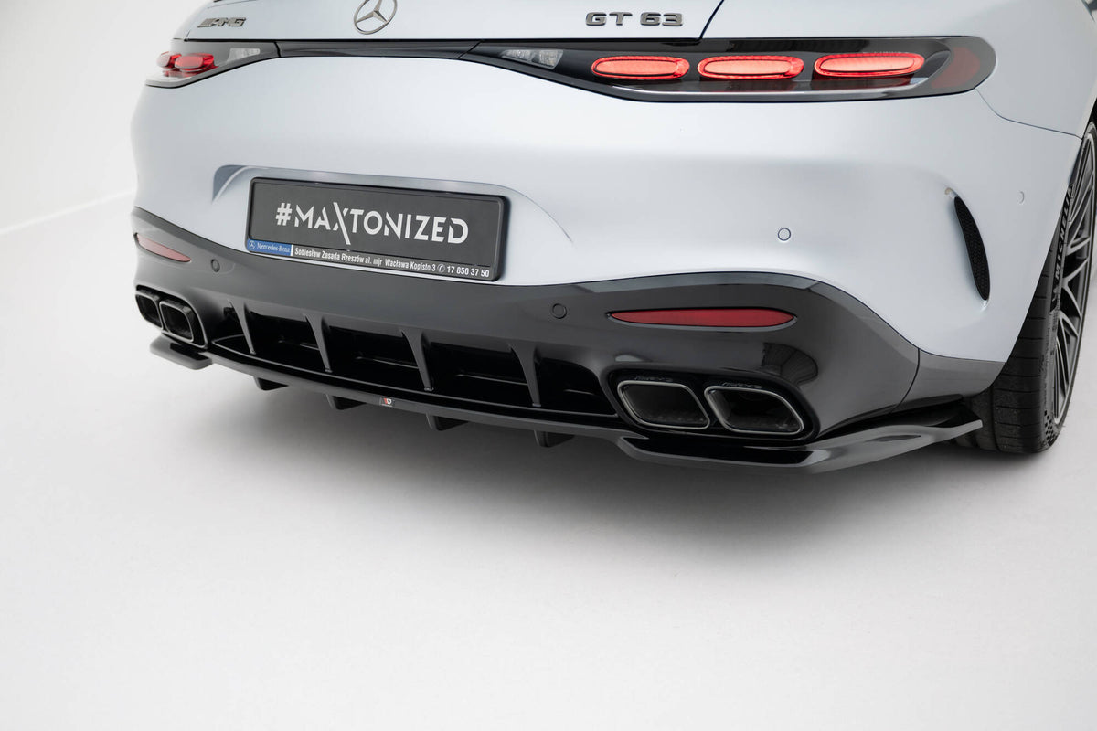Street+ Mittlerer Diffusor RACE passend für V.1 Mercedes-AMG GT 63 / 55 / 63 S E Performance C192 schwarz Hochglanz – Ansicht 3