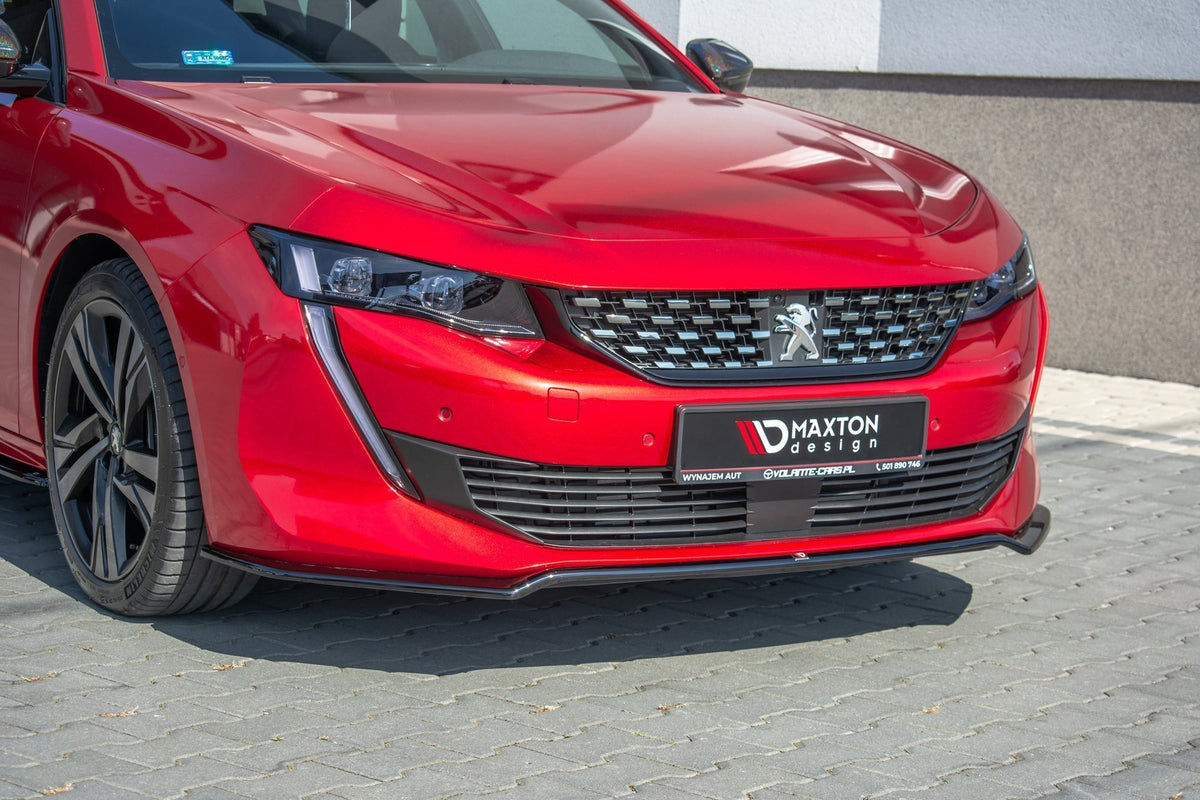 Street+ Spoilerlippe Front Ansatz V.1 passend für Peugeot 508 GT Mk2 schwarz Hochglanz – Ansicht 5