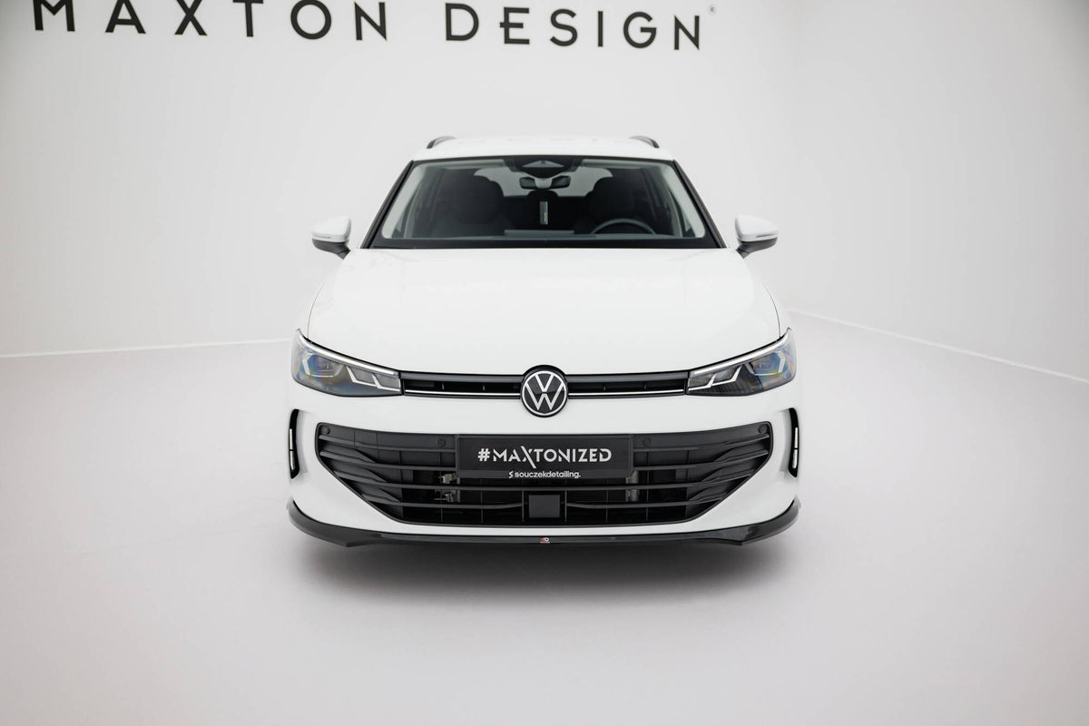 Street+ Spoilerlippe Front Ansatz V.1 passend für VW Passat B9 schwarz Hochglanz – Ansicht 1