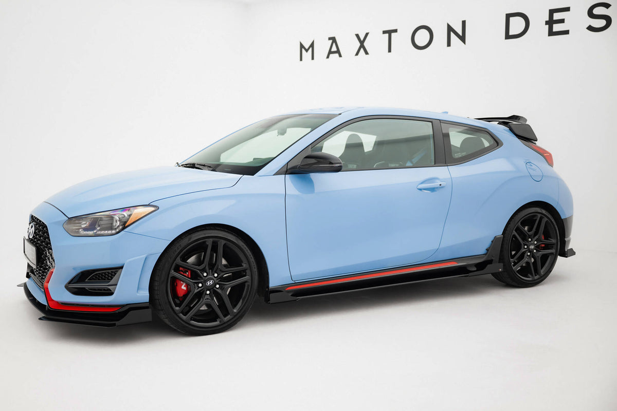 Seitenschweller Flaps passend für Hyundai Veloster N Mk2 schwarz Hochglanz – Ansicht 1