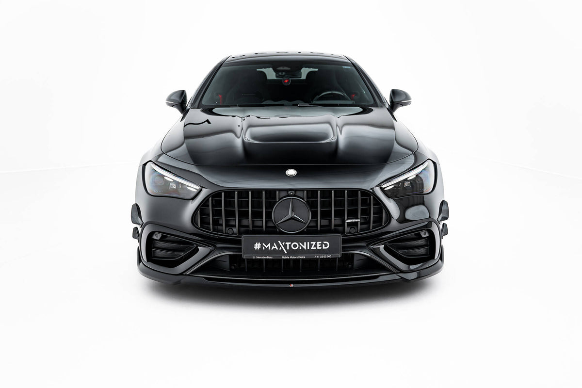 Street+ Spoilerlippe Front Ansatz V.1 passend für Mercedes-AMG CLE 53 C236 schwarz Hochglanz – Ansicht 1