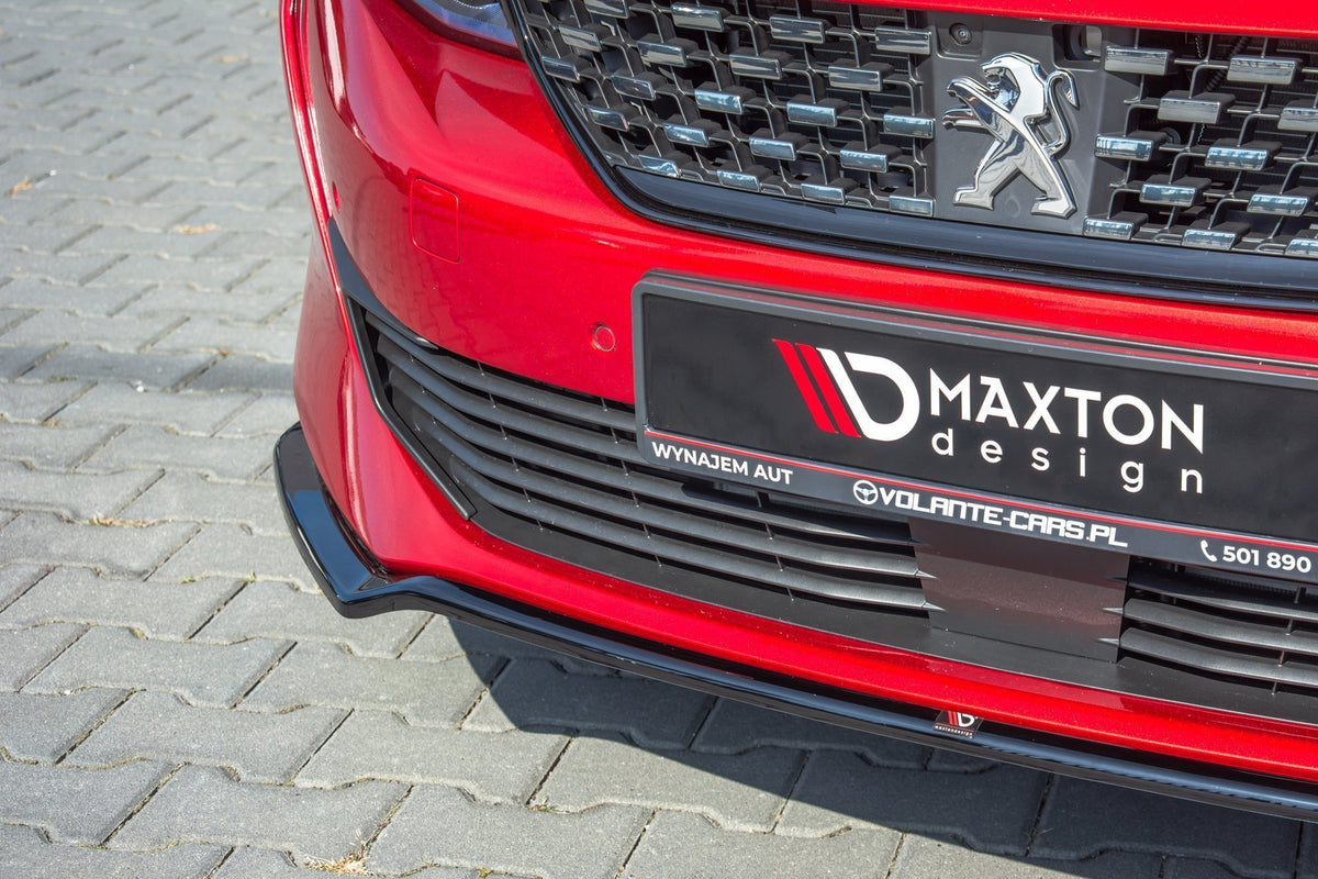 Street+ Spoilerlippe Front Ansatz V.1 passend für Peugeot 508 GT Mk2 schwarz Hochglanz – Ansicht 4