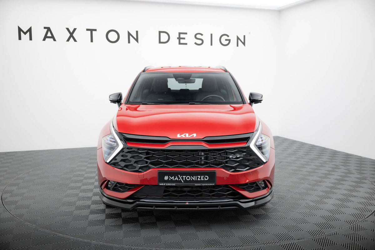 Street+ Spoilerlippe Front Ansatz V.2 passend für Kia Sportage GT-Line Mk5 schwarz Hochglanz – Ansicht 1