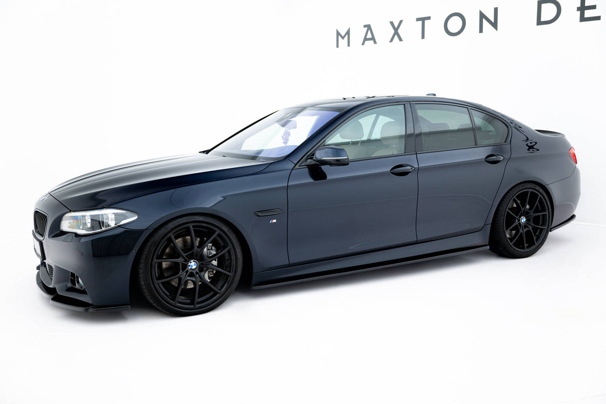 Street+ Seitenschweller Leisten V.2 passend für BMW 5er F10/F11 M-Paket / M5 schwarz Hochglanz – Ansicht 1