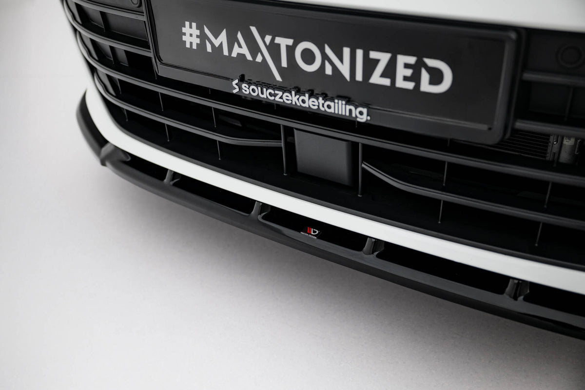 Street+ Spoilerlippe Front Ansatz V.2 passend für VW Passat B9 schwarz Hochglanz – Ansicht 3