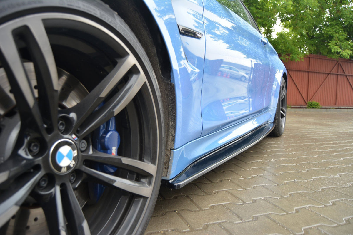 Street+ Seitenschweller Leisten passend für V.1 passend für BMW M4 F82 schwarz Hochglanz – Ansicht 3