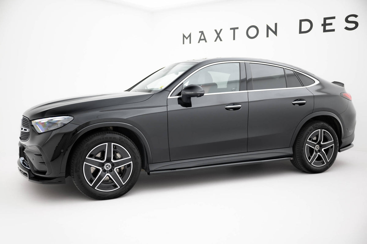 Street+ Seitenschweller Leisten passend für Mercedes-Benz GLC Coupe AMG-Line C254 schwarz Hochglanz – Ansicht 3