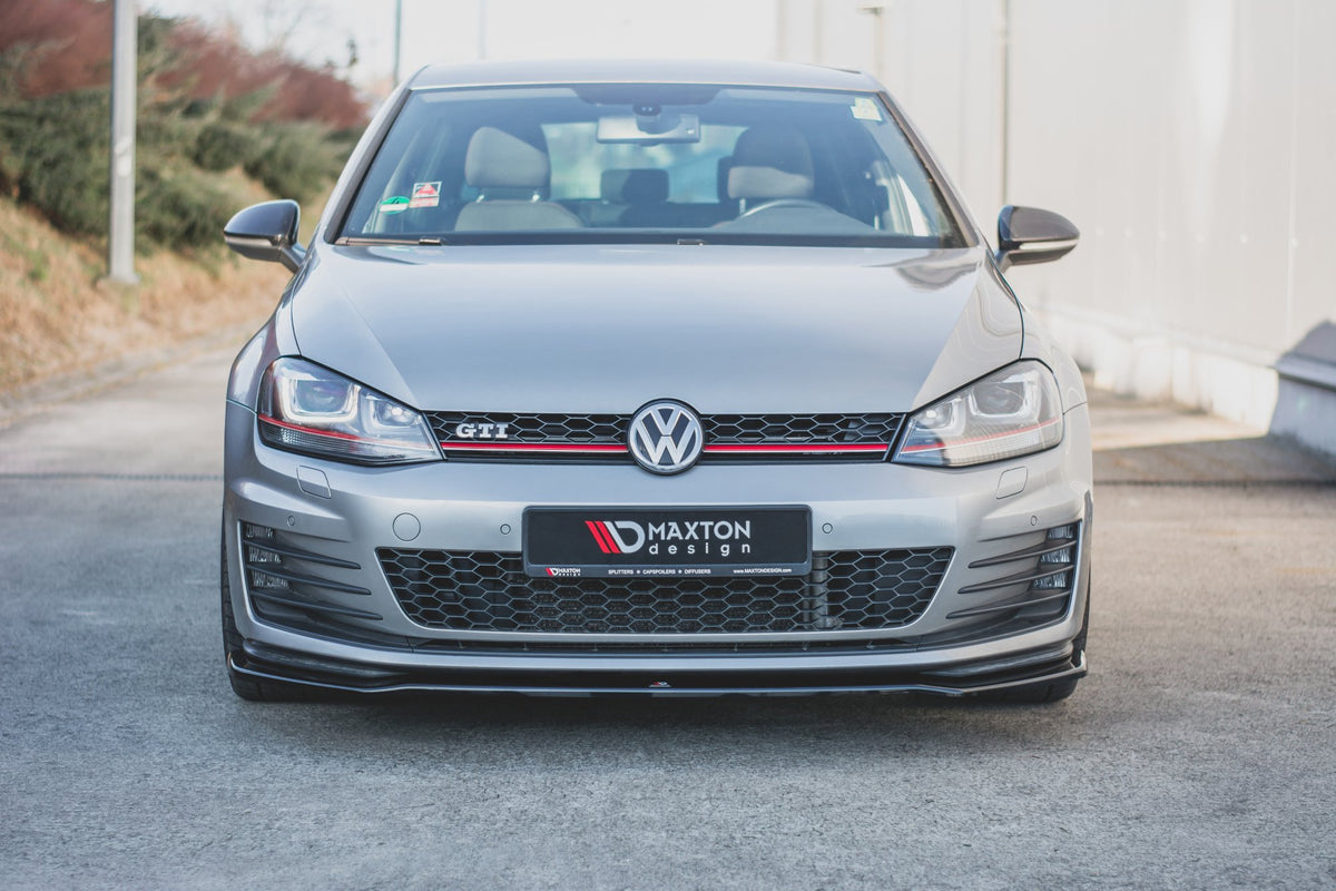 Street+ Spoilerlippe Front Ansatz V.2 passend für VW Golf GTI / GTD Mk7  schwarz Hochglanz – Ansicht 5