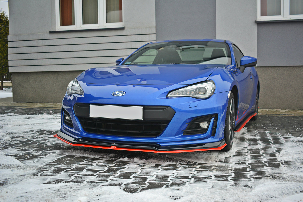 Street+ Spoilerlippe Front Ansatz V.5 passend für Subaru BRZ Mk1 Facelift schwarz Hochglanz – Ansicht 3