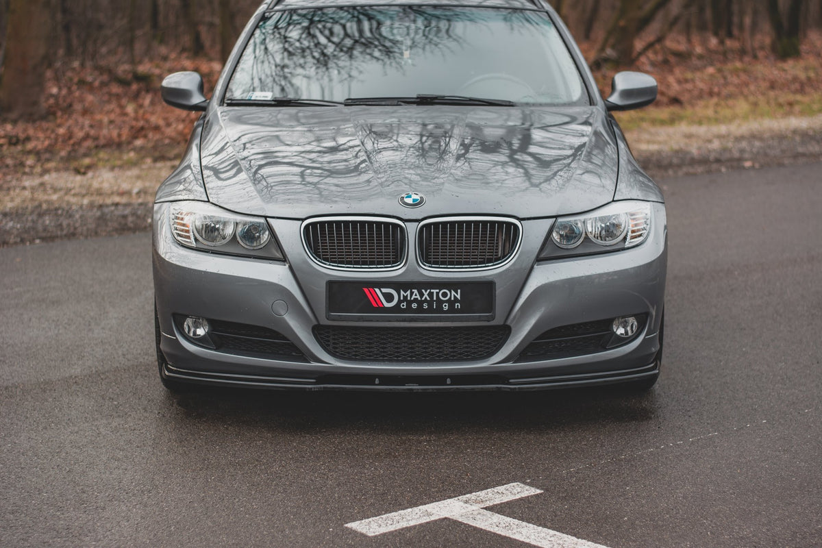 Street+ Spoilerlippe Front Ansatz V.2 passend für BMW 3er E90/E91 Facelift schwarz Hochglanz – Ansicht 3