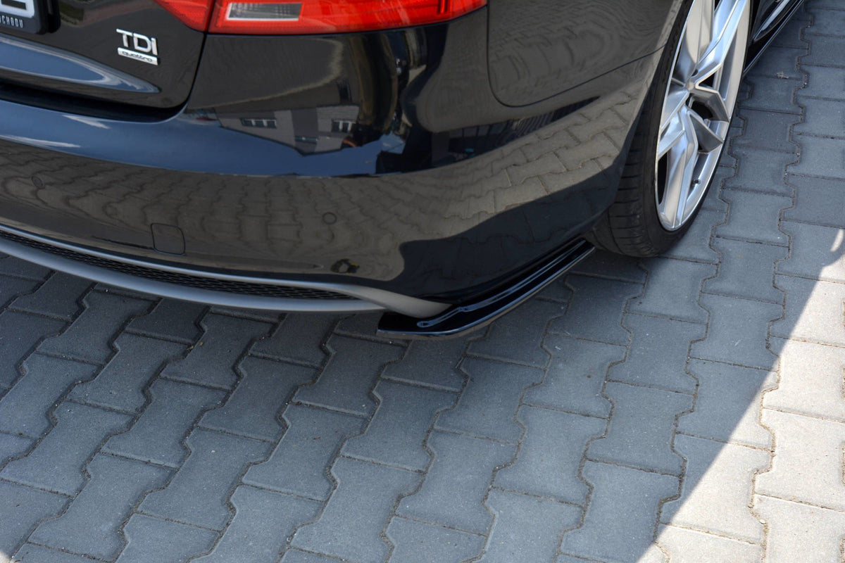 Heck Ansatz Flaps Diffusor passend für Audi A5 S-Line 8T FL Sportback  schwarz Hochglanz – Ansicht 1