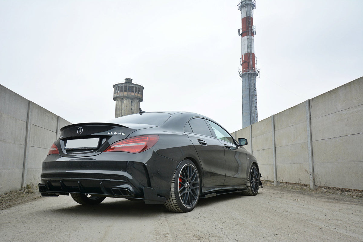 SPORT Heck Ansatz Flaps Diffusor passend für Mercedes CLA A45 AMG C117 Facelift – Ansicht 3