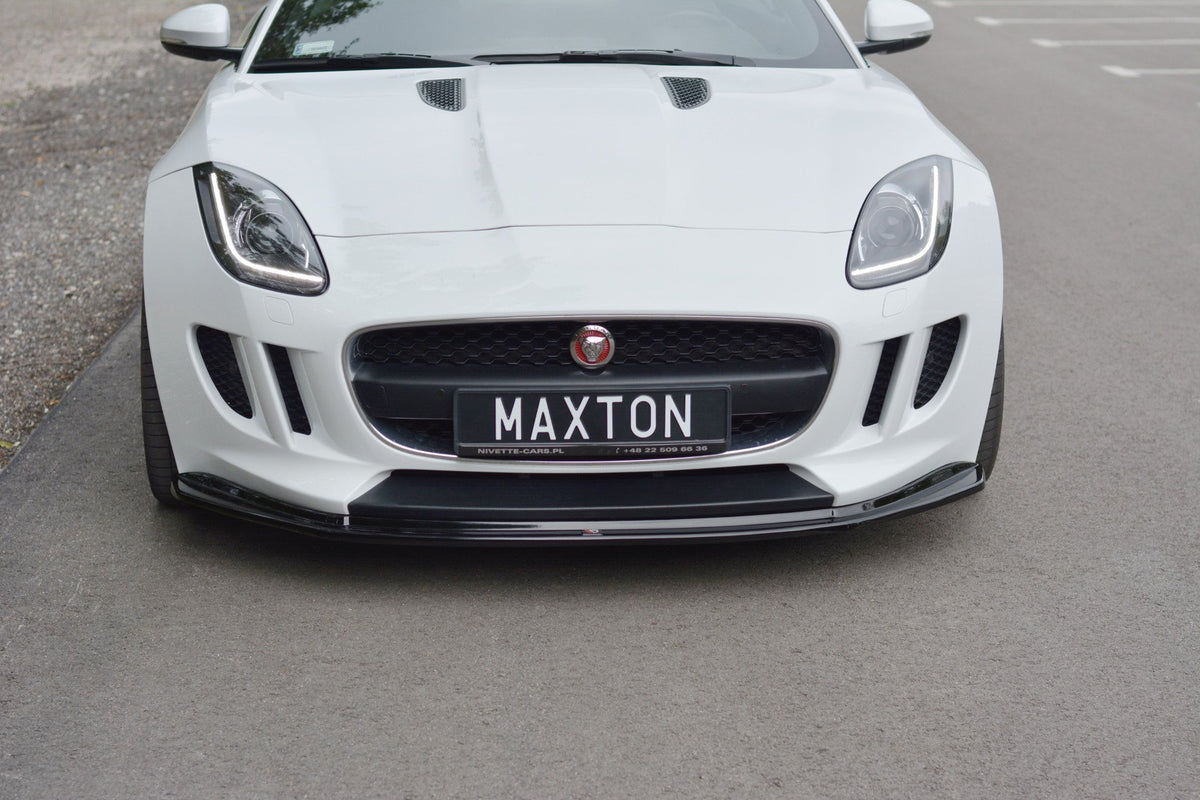 Street+ Spoilerlippe Front Ansatz V.1 passend für JAGUAR F-TYPE X152 schwarz Hochglanz – Ansicht 3