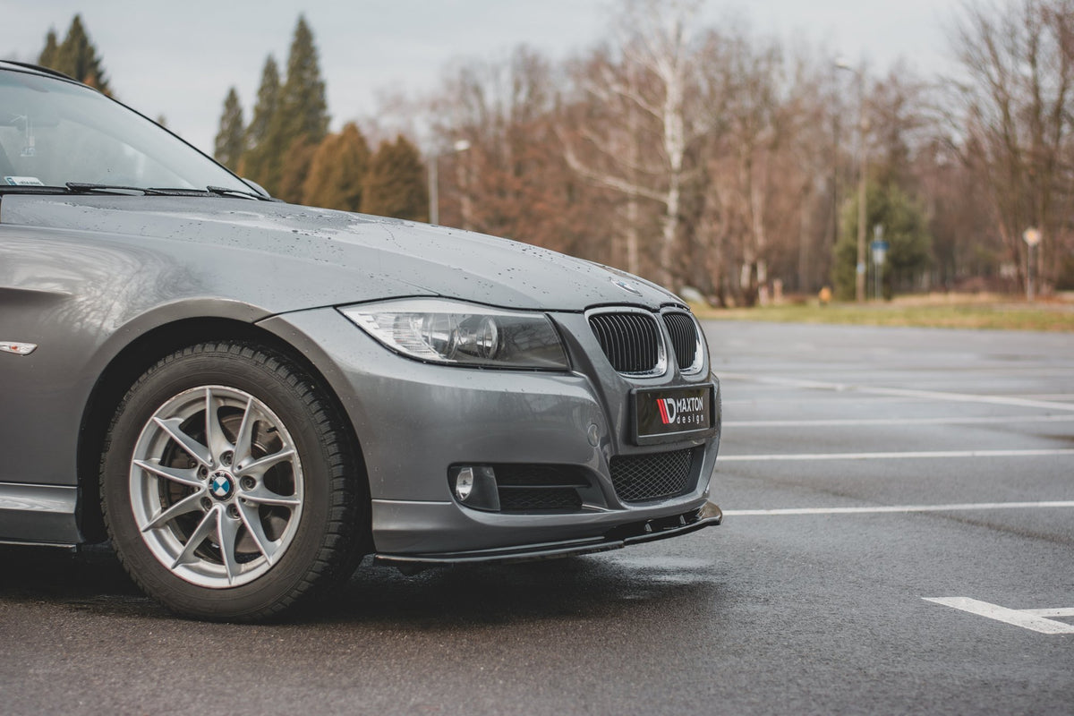 Street+ Spoilerlippe Front Ansatz V.2 passend für BMW 3er E90/E91 Facelift schwarz Hochglanz – Ansicht 5
