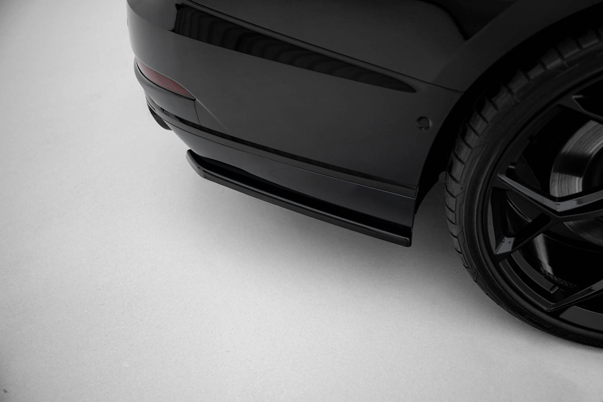 Heck Ansatz Flaps Diffusor passend für Audi S8 D5 schwarz Hochglanz – Ansicht 4