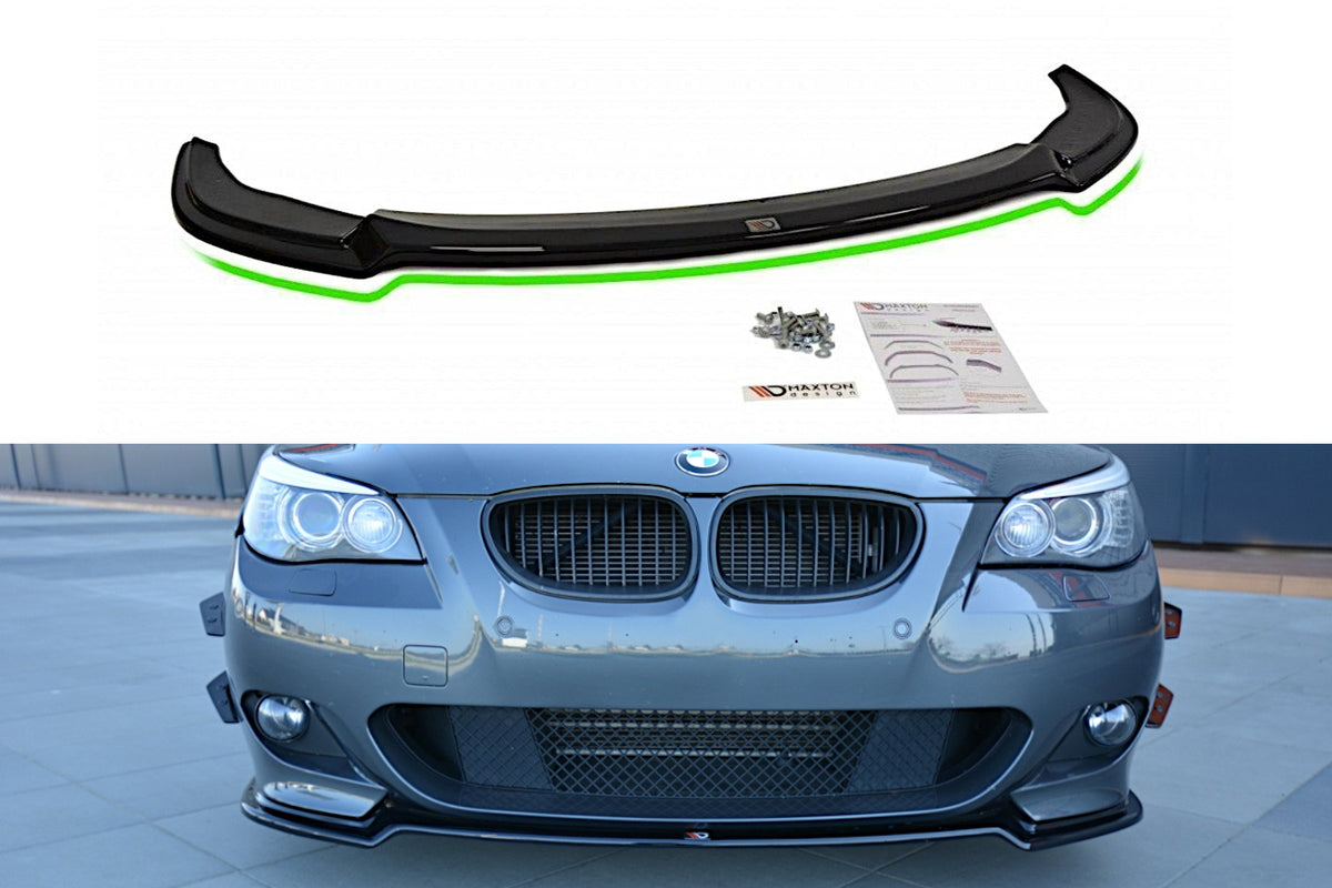 Street+ Spoilerlippe Front Ansatz passend für BMW 5er E60/61 M Paket schwarz Hochglanz – Ansicht 2