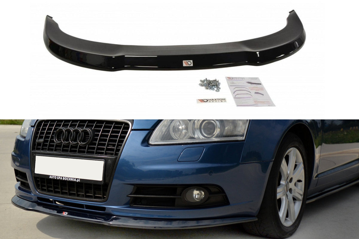 Street+ Spoilerlippe Front Ansatz passend für Audi A6 S-Line C6   schwarz Hochglanz – Ansicht 2