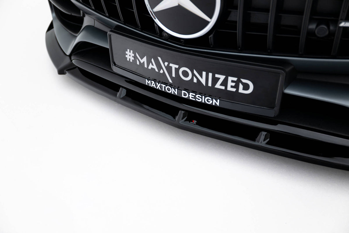 Street+ Spoilerlippe Front Ansatz passend für Mercedes-AMG GT C C190 Facelift schwarz Hochglanz – Ansicht 3