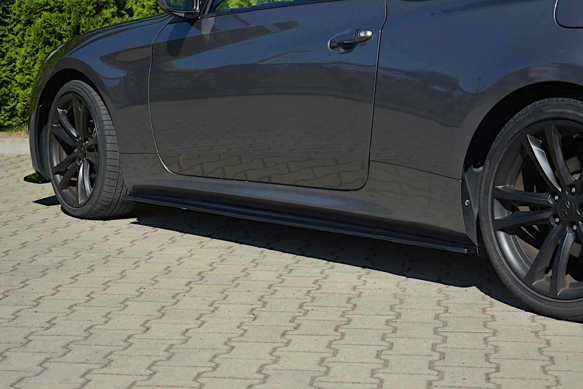 Street+ Seitenschweller Leisten passend für Hyundai Genesis Coupe Mk1 schwarz Hochglanz – Ansicht 3