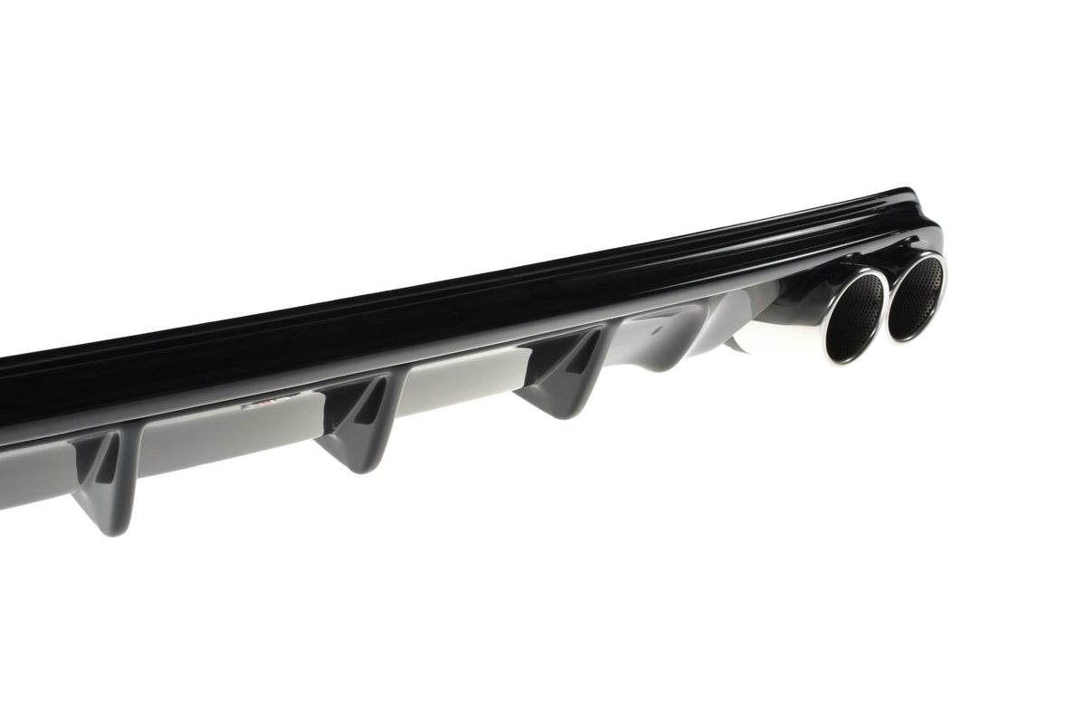 Diffusor Heck Ansatz passend für Ford Focus Hatchabck ST-Line schwarz Hochglanz – Ansicht 7