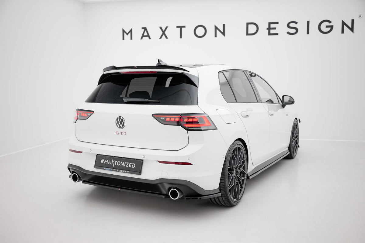 Heck Ansatz Flaps Diffusor V.1 passend für VW Golf GTI / GTE Mk8 schwarz Hochglanz – Ansicht 9