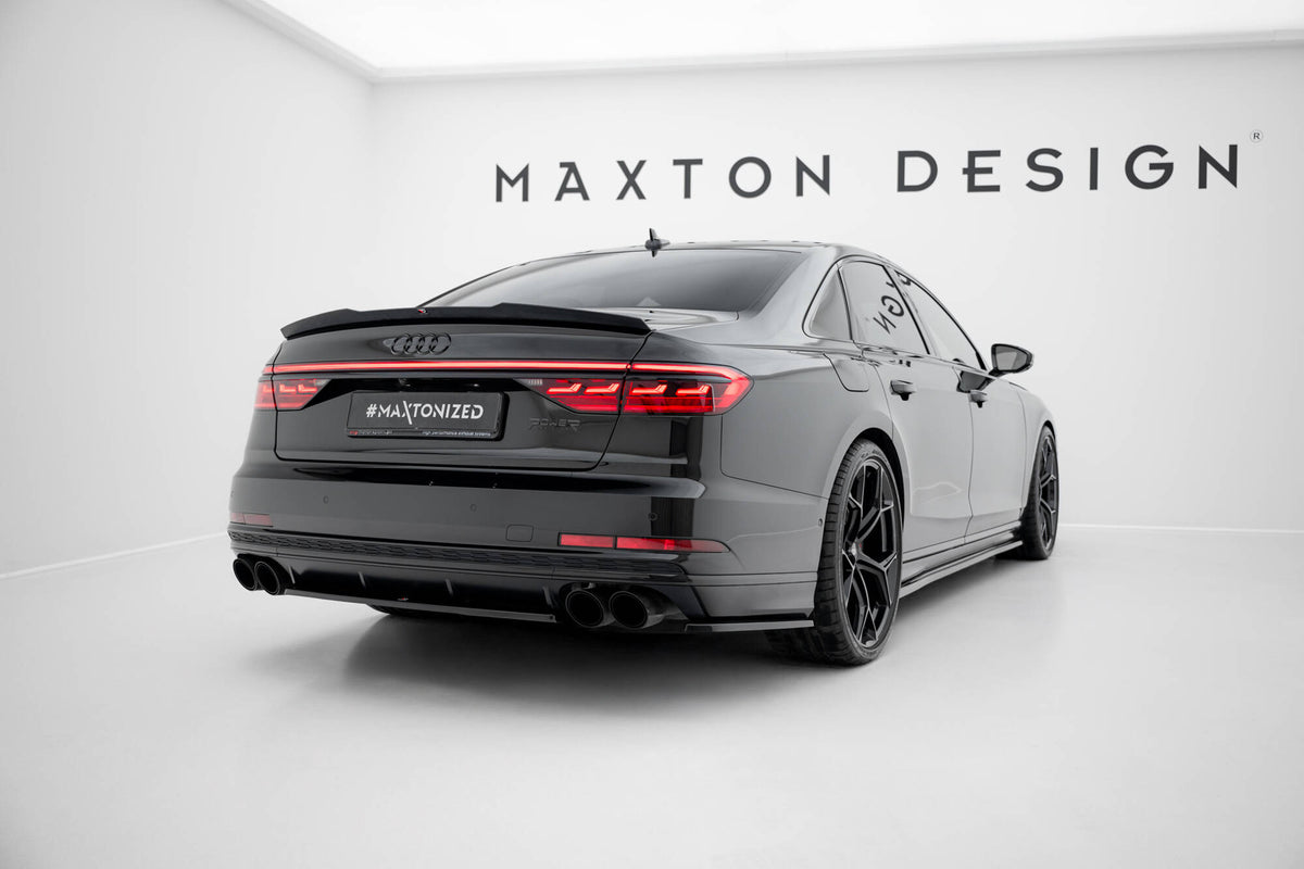 Heck Ansatz Flaps Diffusor passend für Audi S8 D5 schwarz Hochglanz – Ansicht 5