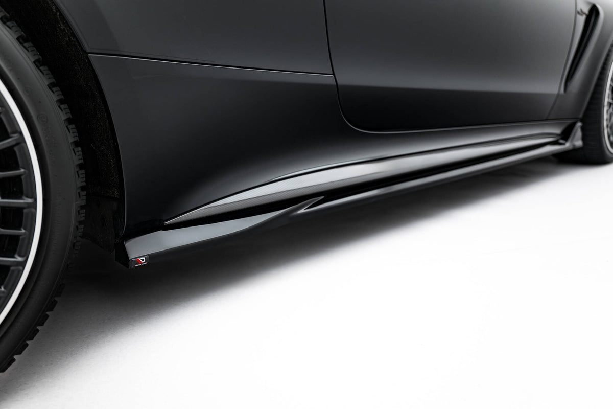 Street+ Seitenschweller Leisten passend für Mercedes-AMG CLE 53 C236 schwarz Hochglanz – Ansicht 1