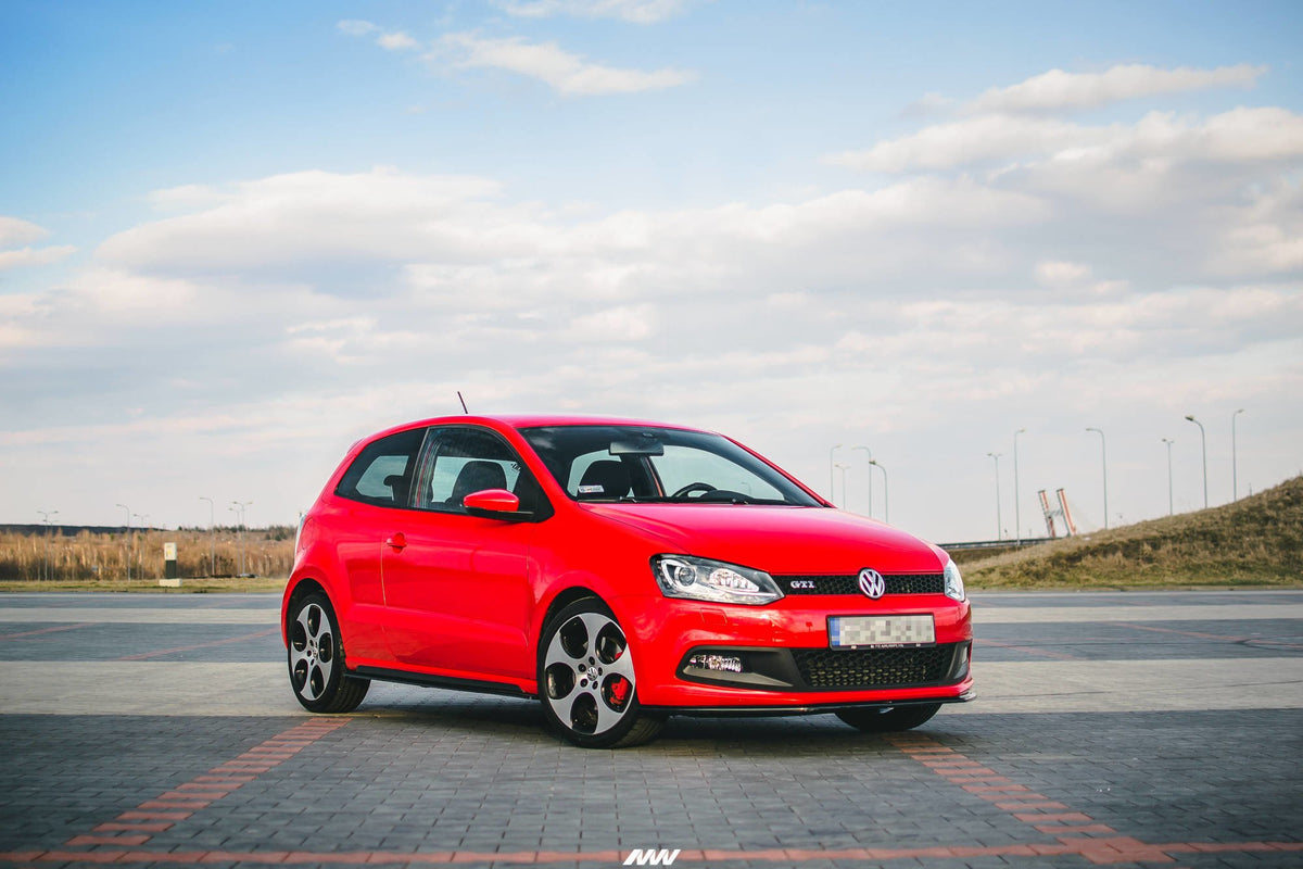 Street+ Spoilerlippe Front Ansatz V.2 passend für VW Polo GTI Mk5  schwarz Hochglanz – Ansicht 3