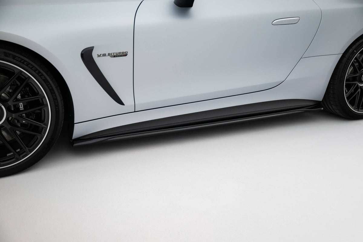 Street+ Seitenschweller Leisten passend für V.1 passend für Mercedes-AMG GT 63 / 55 / 63 S E Performance C192 schwarz Hochglanz – Ansicht 3