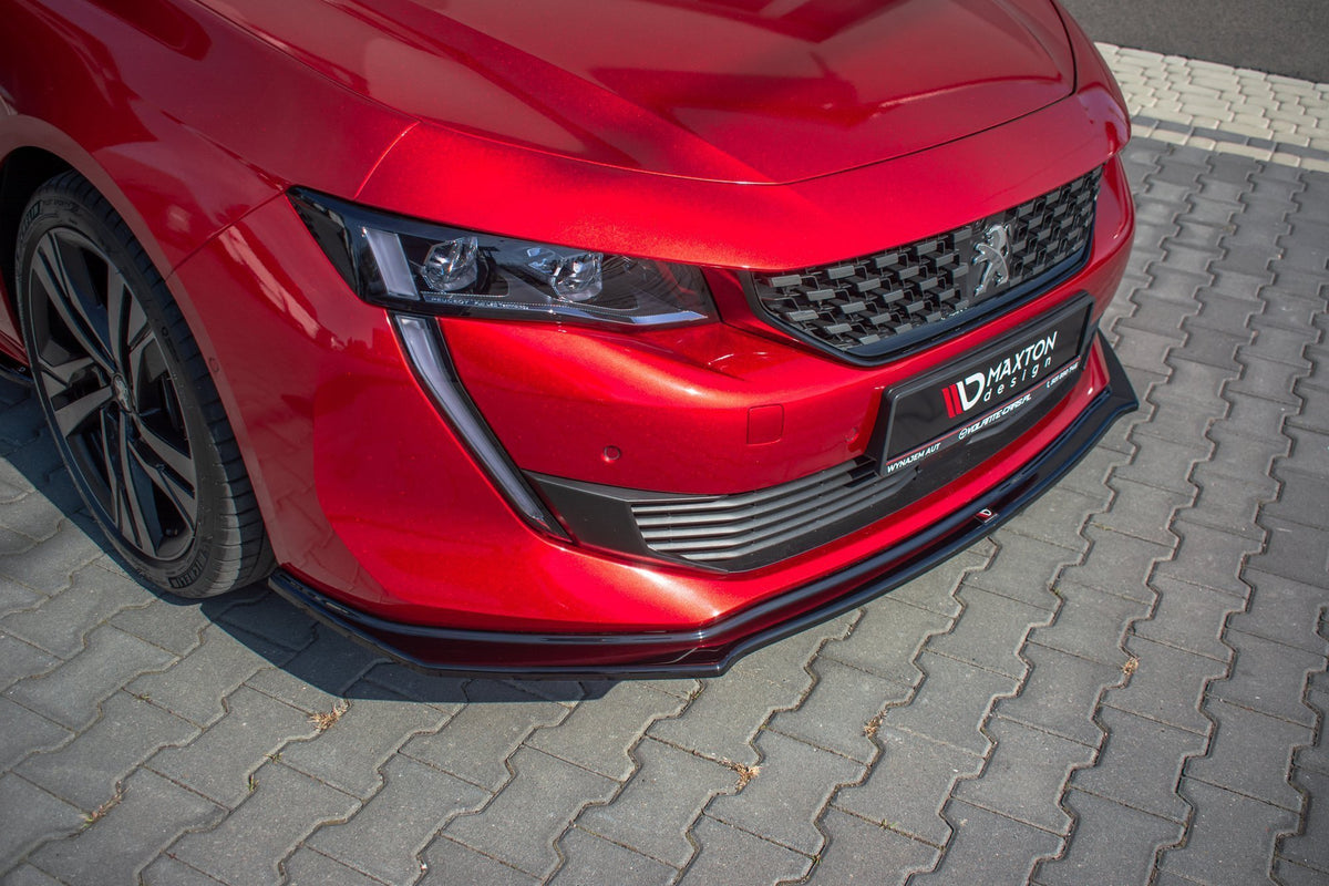 Street+ Spoilerlippe Front Ansatz V.2 passend für Peugeot 508 Mk2 schwarz Hochglanz – Ansicht 1